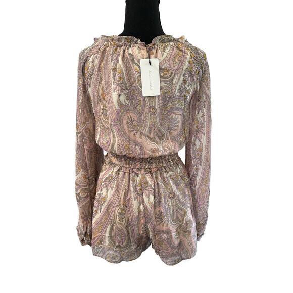 NWT! Line & Dot Paisley Boho Gianni Romper - Size Small (MSRP $148) - Picture 10 of 11